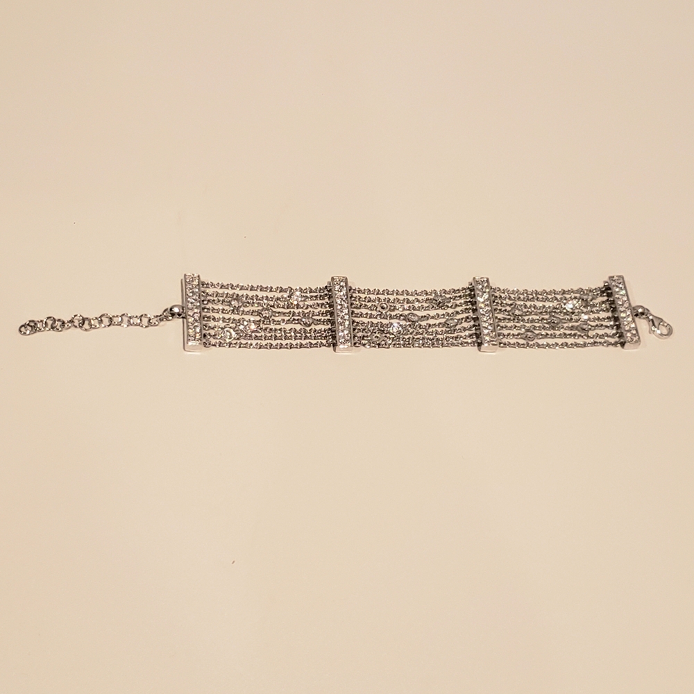 Chic Silver Multi-Strand Bracelet